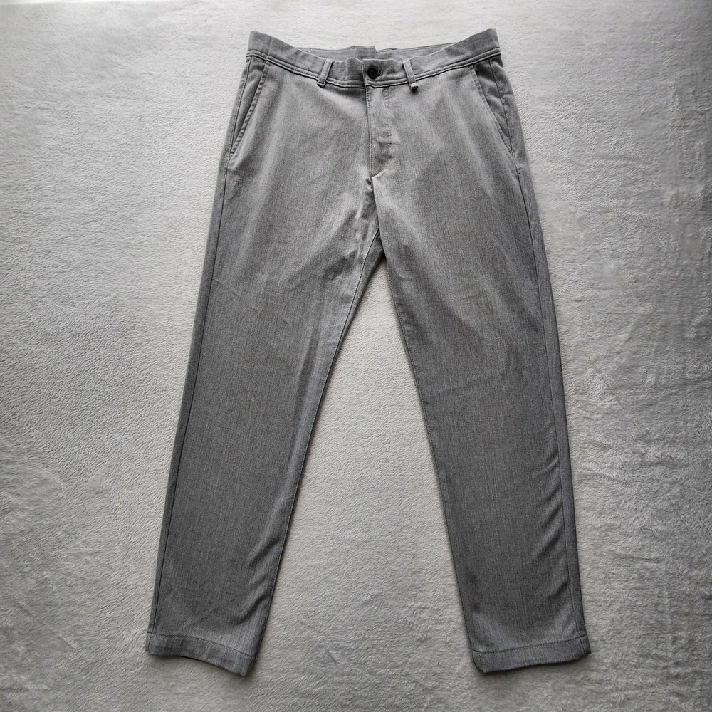 Zara Chino Trousers Mens 32 Grey Slim Fit Stretch Casual Office Workwear Comfort